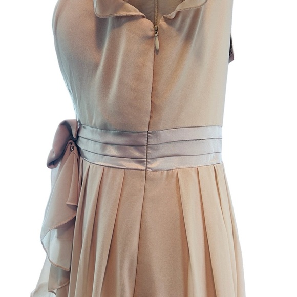 NWT Alisa Pan  Women’s Size 10 Cap Sleeves Short Coctail Dress Chiffon Side Zip - Picture 4 of 14